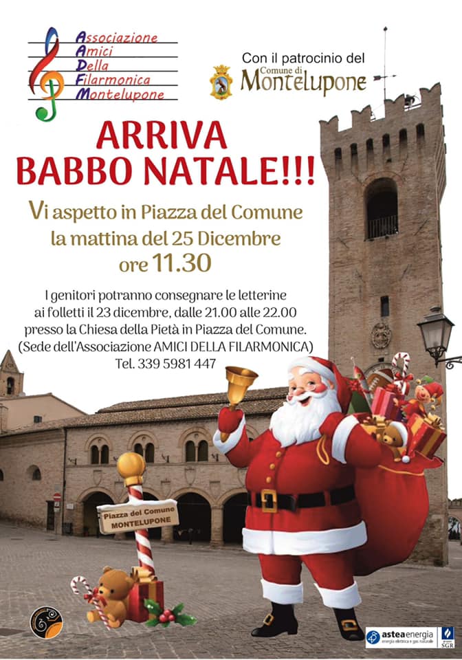 Natale 25.I Bambini Di Montelupone Incontreranno Babbo Natale La Mattina Del 25