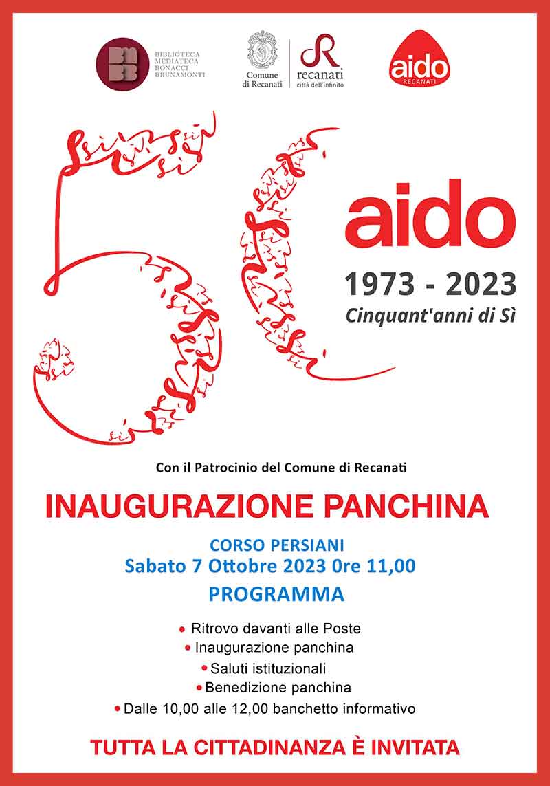 invito locandina aido panchina