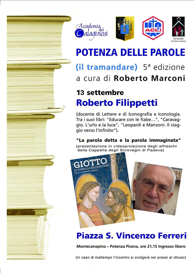 Filippetti a Potenza Picena, colui che gira l'Italia per avviare bambini,  giovani e adulti all'incontro con la grande arte, letteraria e pittorica