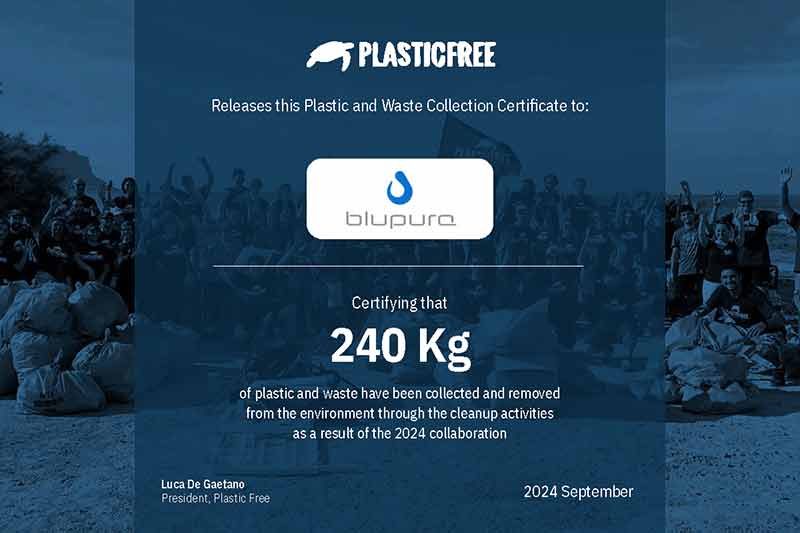 BLUPURA certificate plasticfree