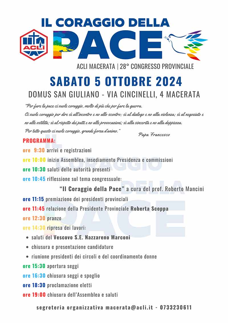 manifesto 28 CONGRESSO PROVINCIALE Poster fronte retro A3 verticale